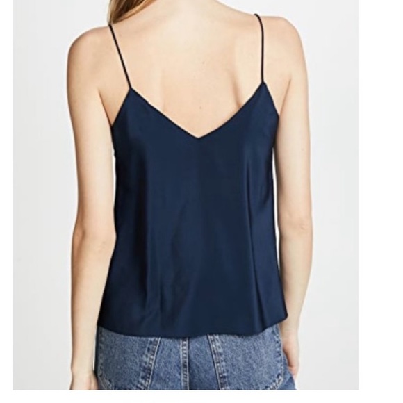 FINAL PRICE Amanda Uprichard 100% silk navy blue spaghetti strap cami size small - Picture 3 of 7